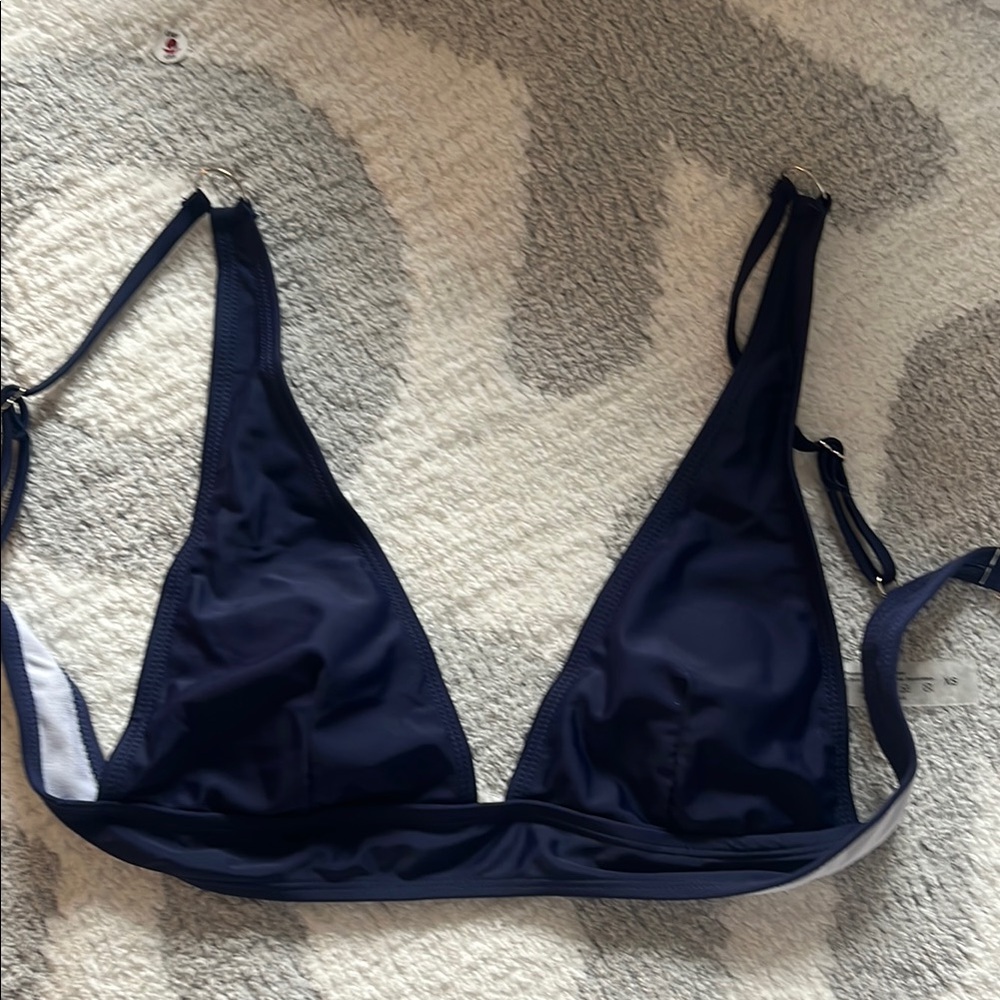 SHEIN Navy Blue Bikini Top